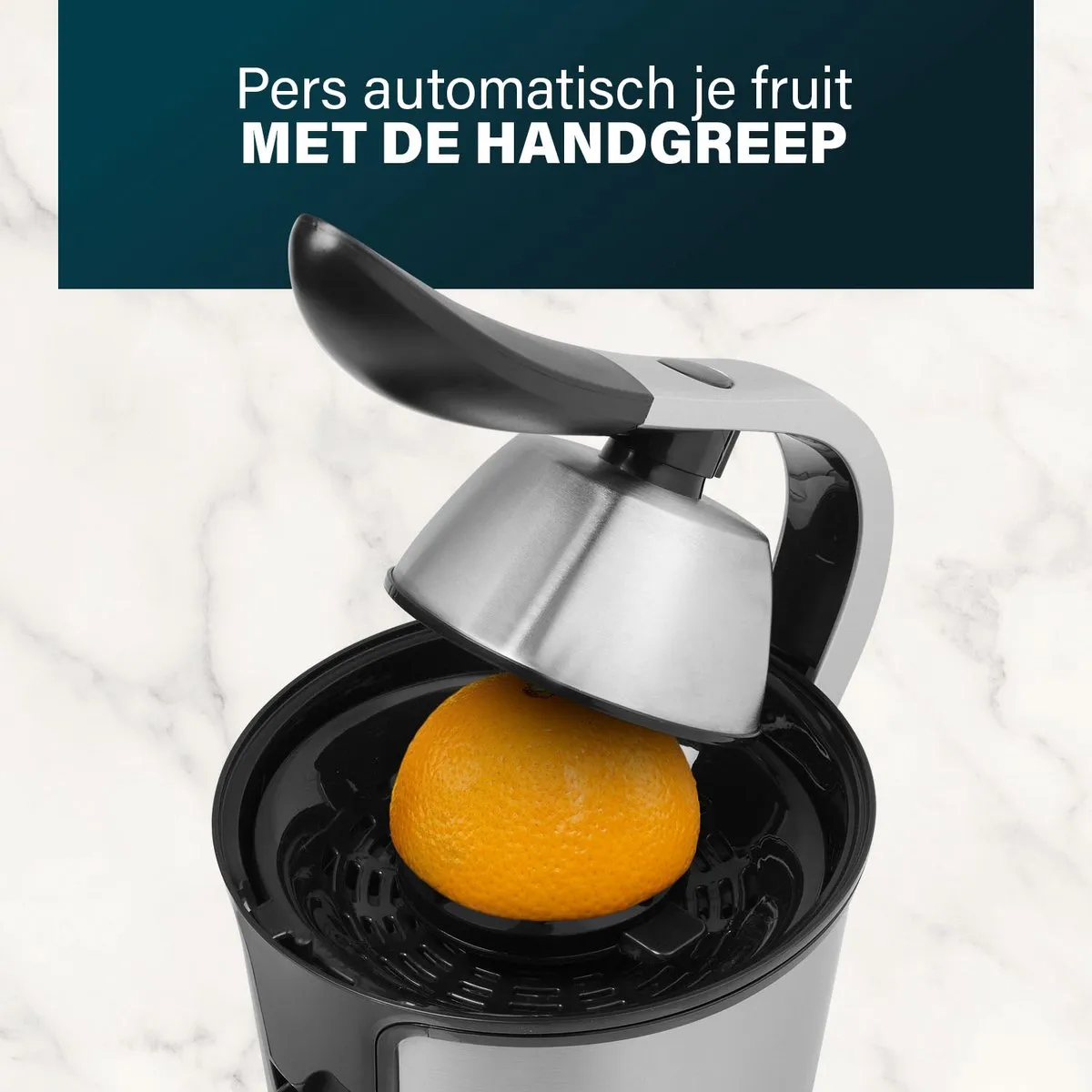 Princess Citruspers 201873 - 2 perskegels - Extreem krachtige motor - 1000W - Elektrische citruspers - Perst alle soorten citrus vruchten