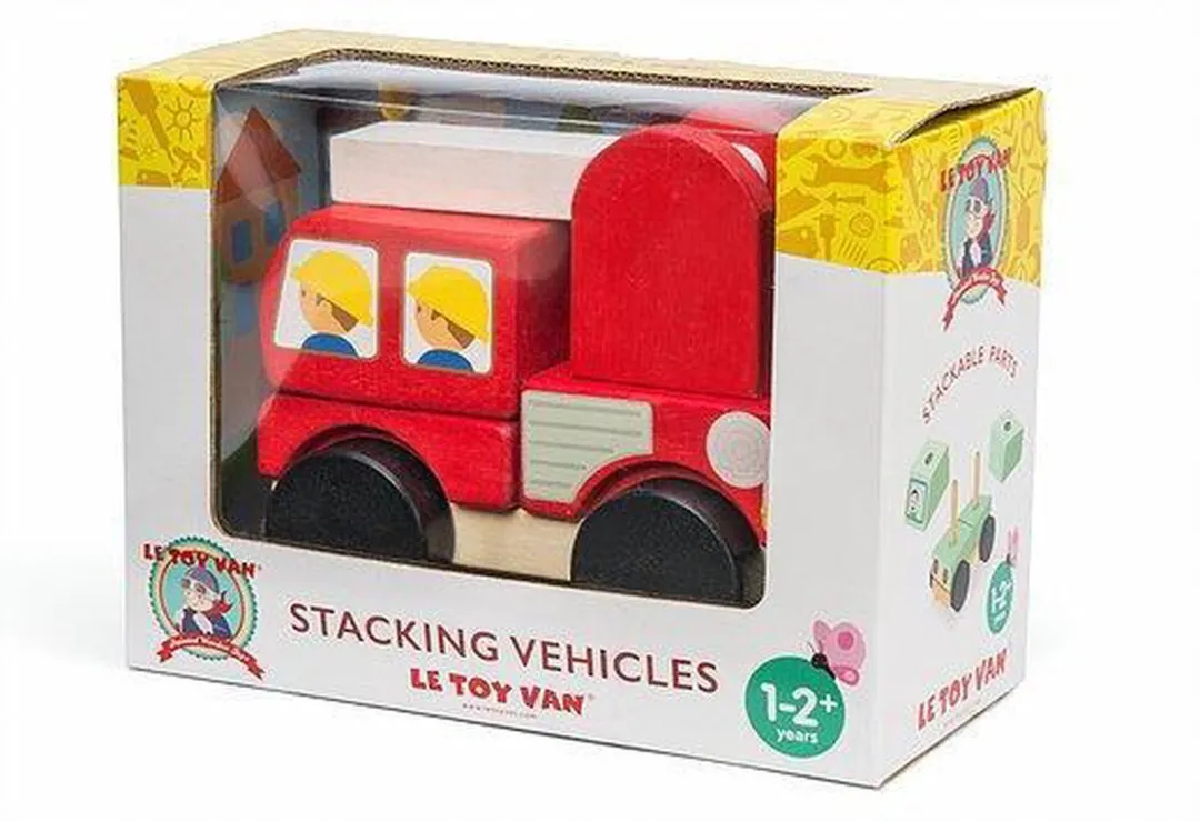 Le Toy Van Stapelset Voertuigen LTVTV454 - Rood