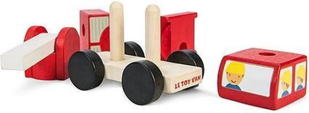 Le Toy Van Stapelset Voertuigen LTVTV454 - Rood