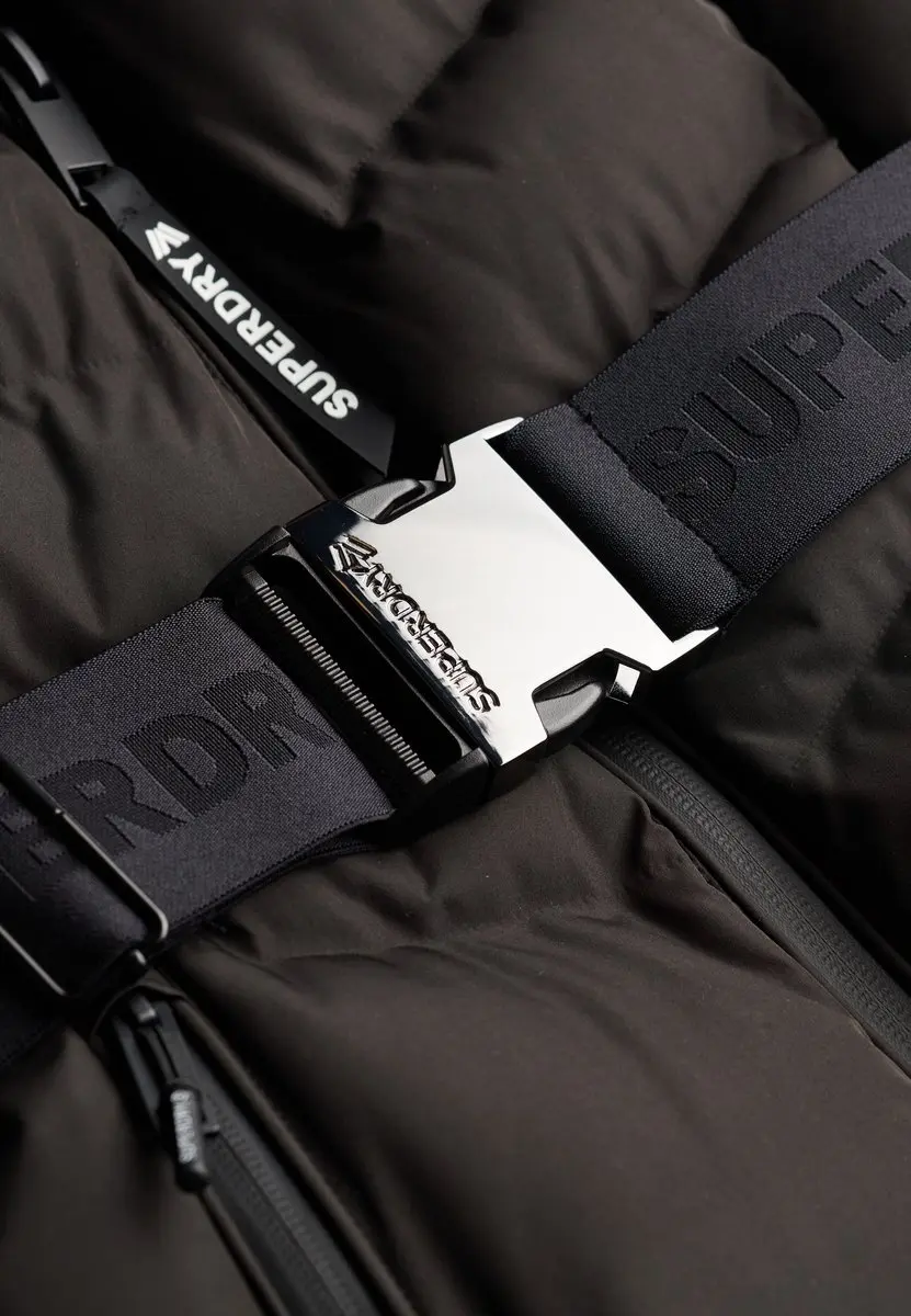 Superdry Luxe Belted Ski Gewatteerde Jas - Zwart - afbeelding 2 van 6