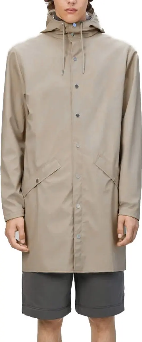 RAINS 12020R LONG JACKET W3 Grijs L EU
