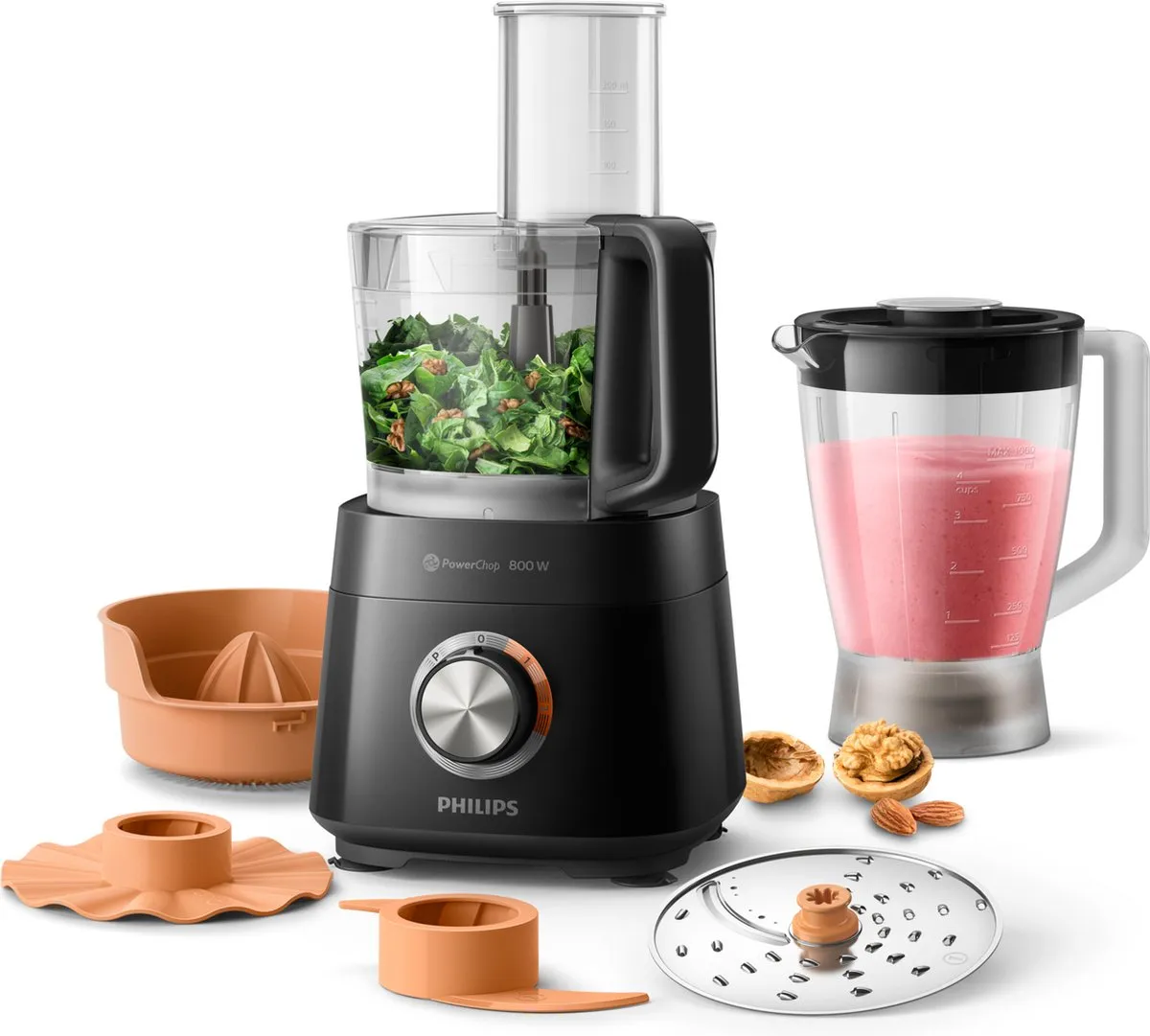 Philips Viva HR7510/10 Foodprocessor - 800W - Zwart