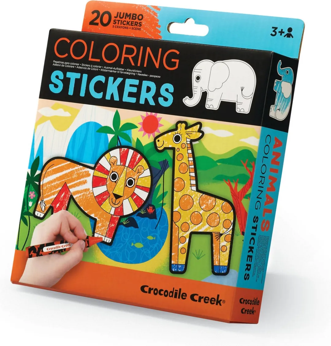 Crocodile Creek Inkleur Stickers Dieren