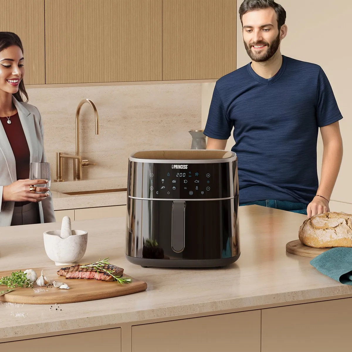 Princess Digitale Airfryer XXL 182254 - 8L - 1800W - Zwart