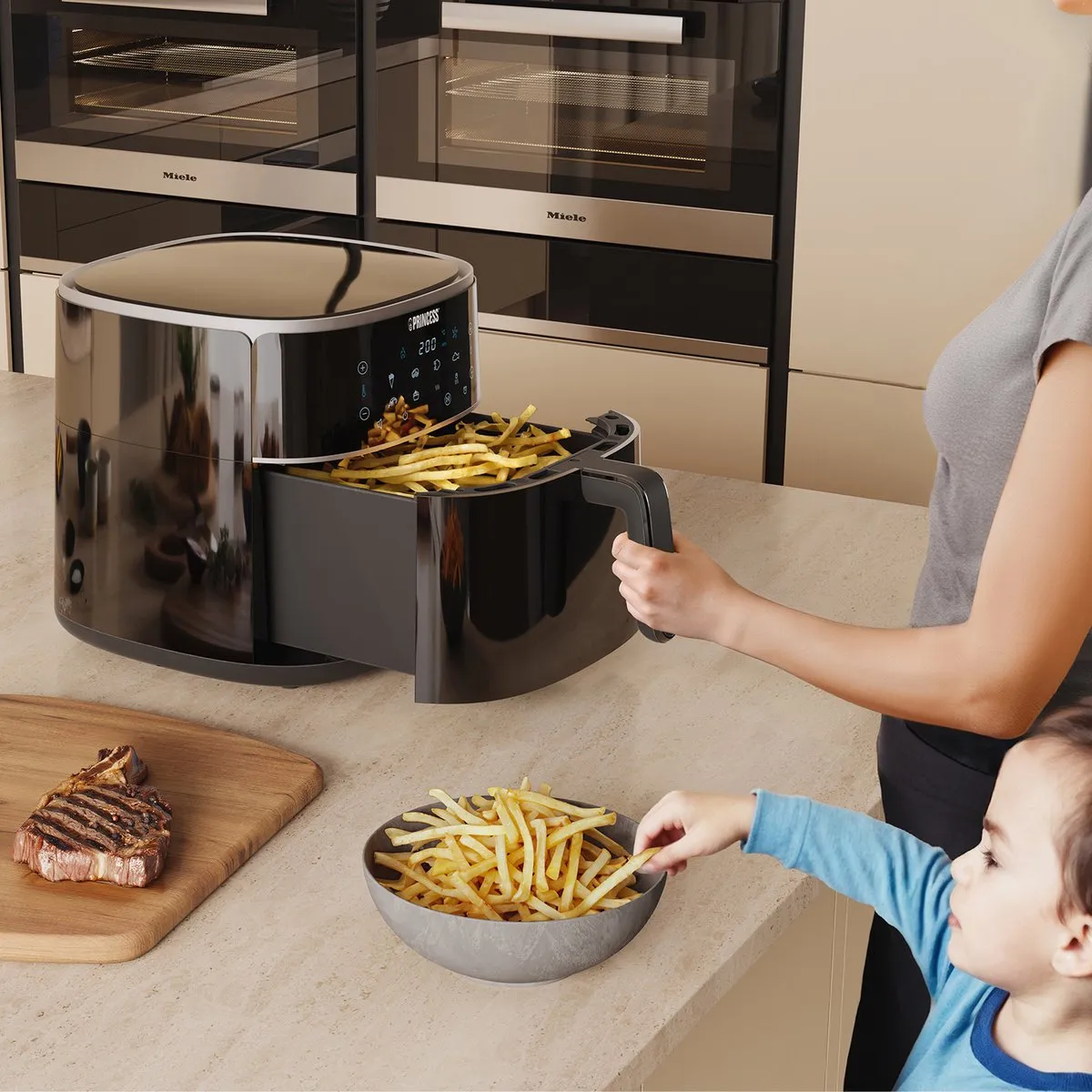 Princess Digitale Airfryer XXL 182254 - 8L - 1800W - Zwart
