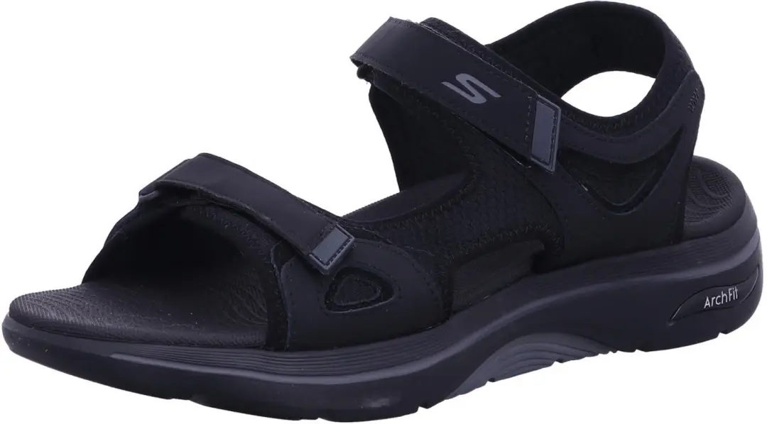 Skechers 229309 BBK heren sandalen zwart maat 48