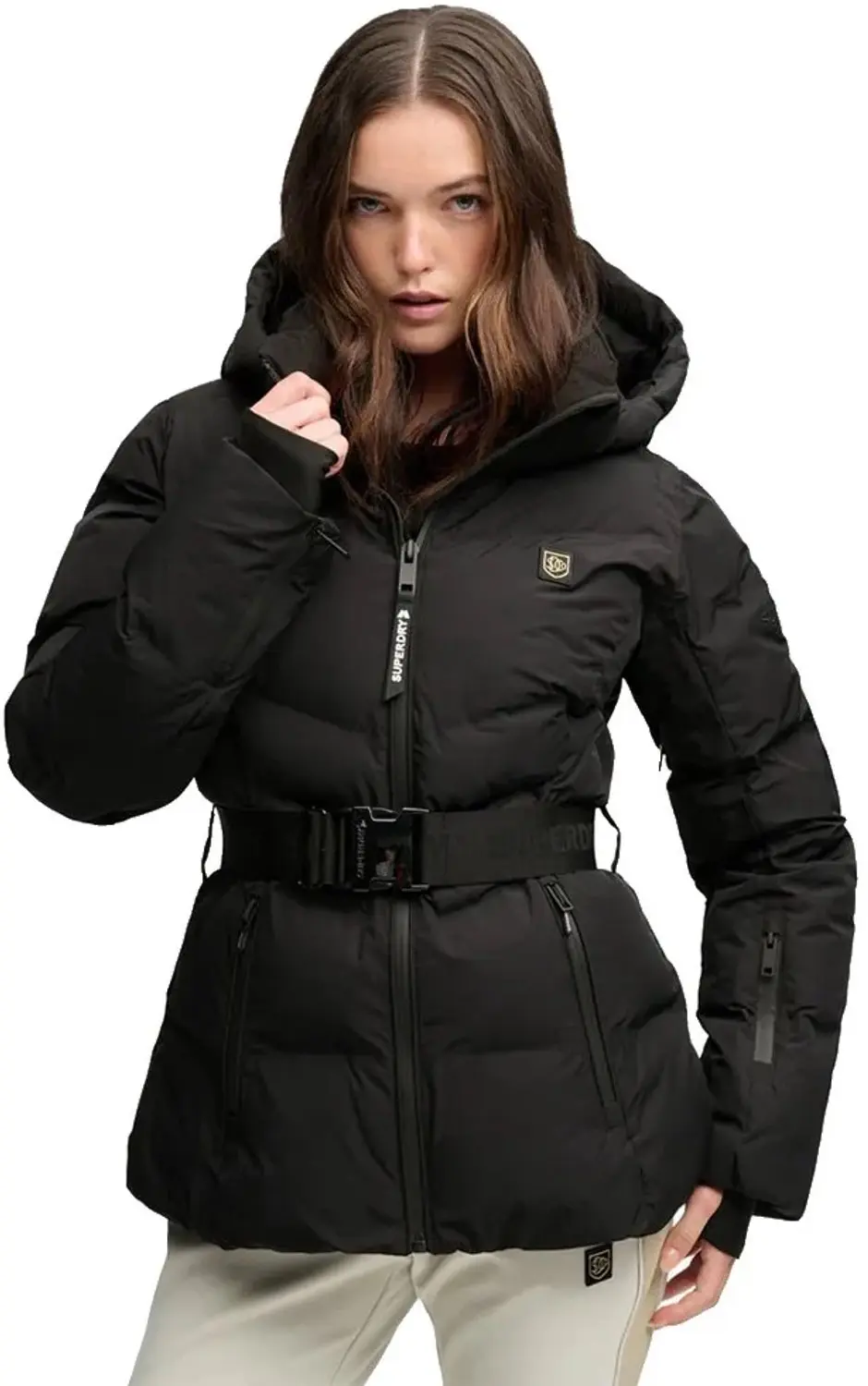 Superdry Luxe Belted Ski Gewatteerde Jas