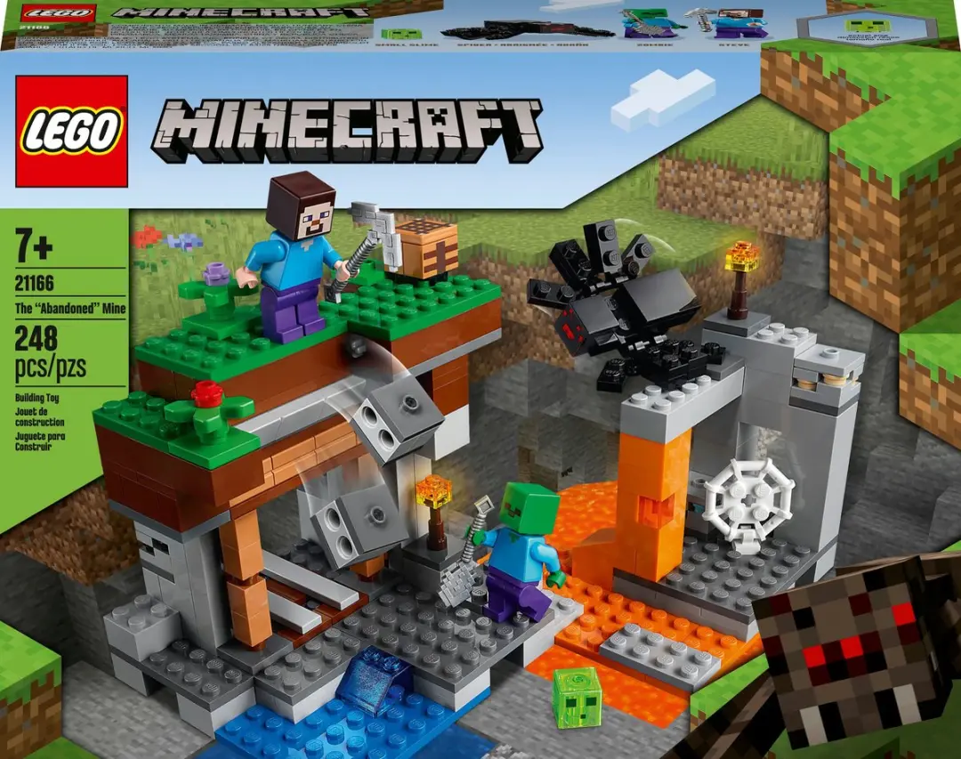 LEGO 21166 Minecraft De "verlaten" Mijn Met Poppetjes van een Spin, Steve en een