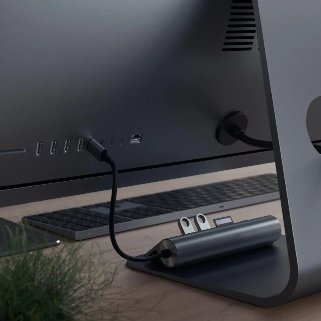 Satechi TYPE-C Aluminum USB Hub & Card Reader SAT07164 - Space Grey