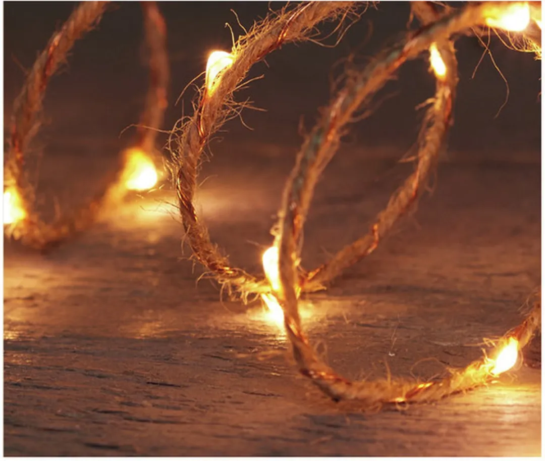 Anna's Collection Touwverlichting 2x - 40 Lampjes Warm Wit 100cm