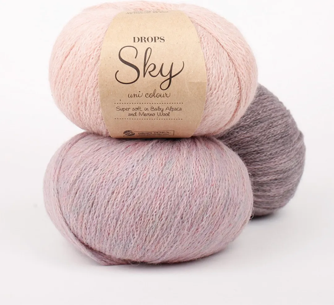 Drops Sky Uni Colour Wol Garen - Licht Steenrood