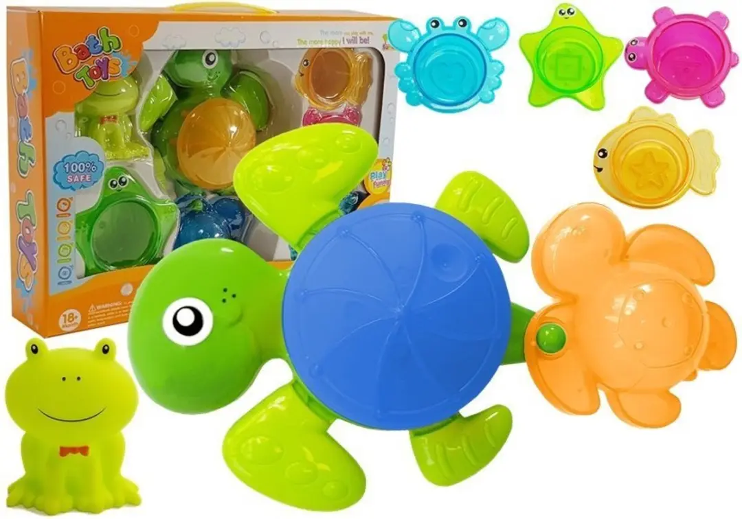 Lean Toys Schildpadden Badset met Zeester en Waterval