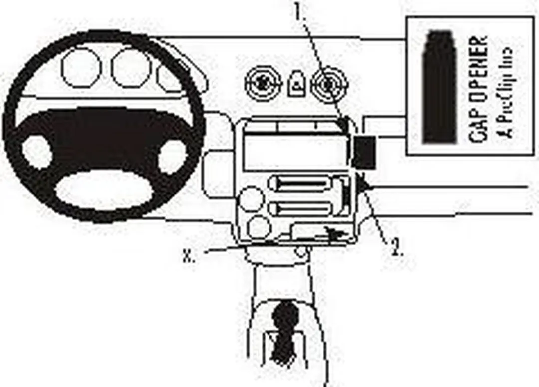 Brodit ProClip Houder Hyundai Atos 1998-2009 - Zwart - 853411