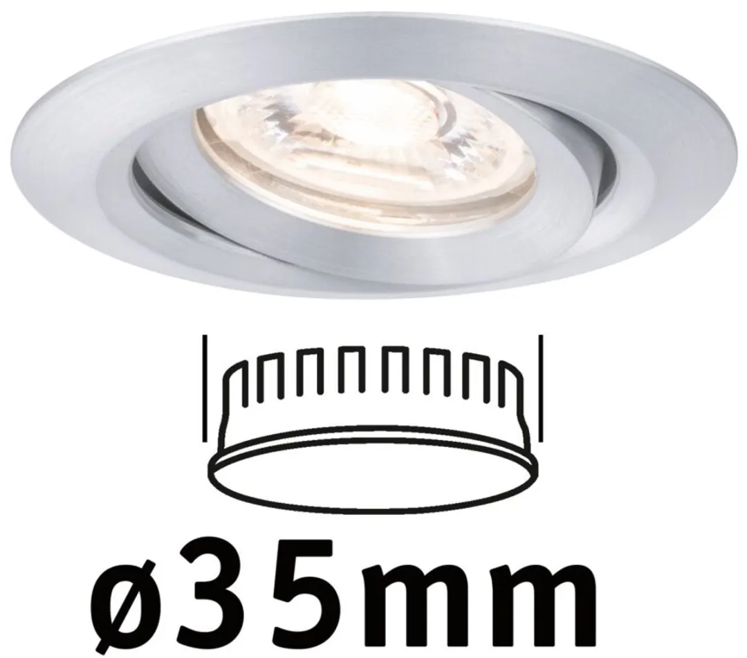 Paulmann Nova Mini Coin LED-inbouwlamp 4W 310lm 2700K - Ø66mm