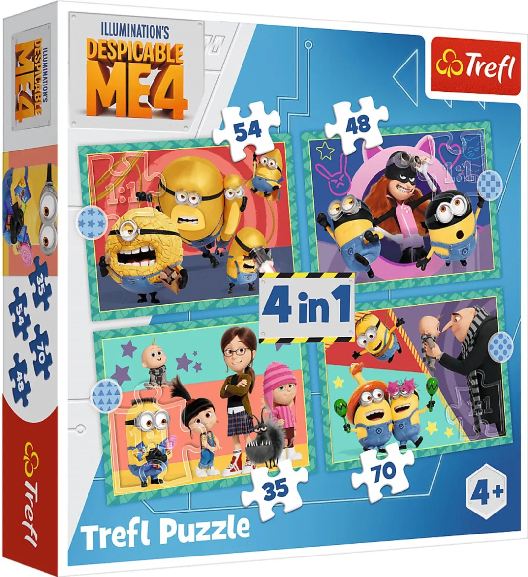 Trefl Minions 4-in-1 Legpuzzel 414 Stuks