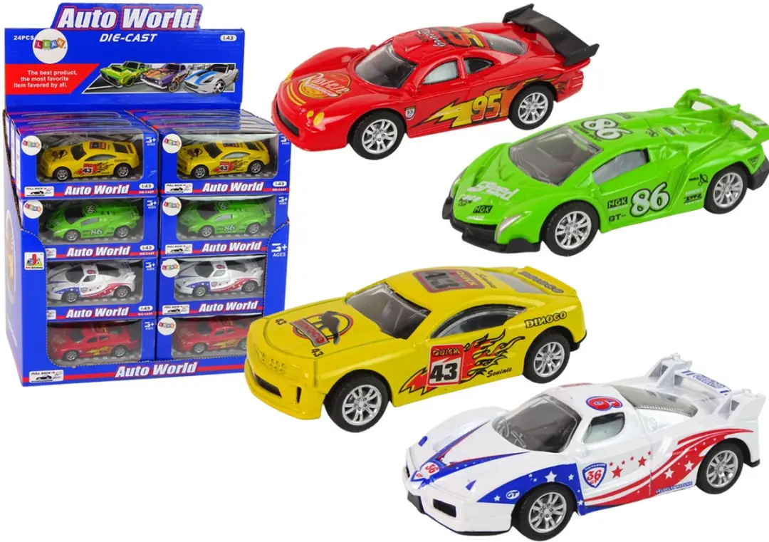 Sportwagen Resorak Racing 4 kleuren 1:43