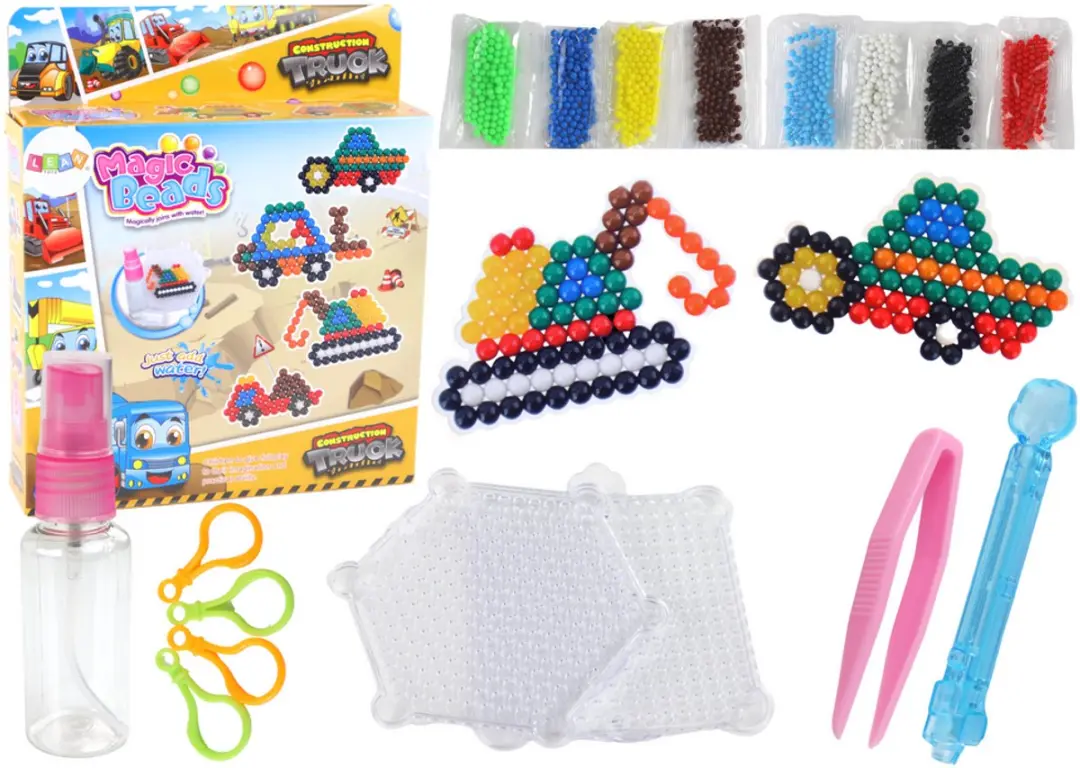 Lean Toys DIY Waterkralen Set Bouwvoertuigen