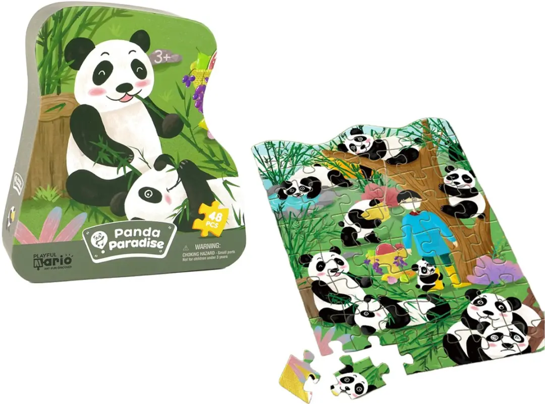 LEAN TOYS Bamboebos Panda Puzzel