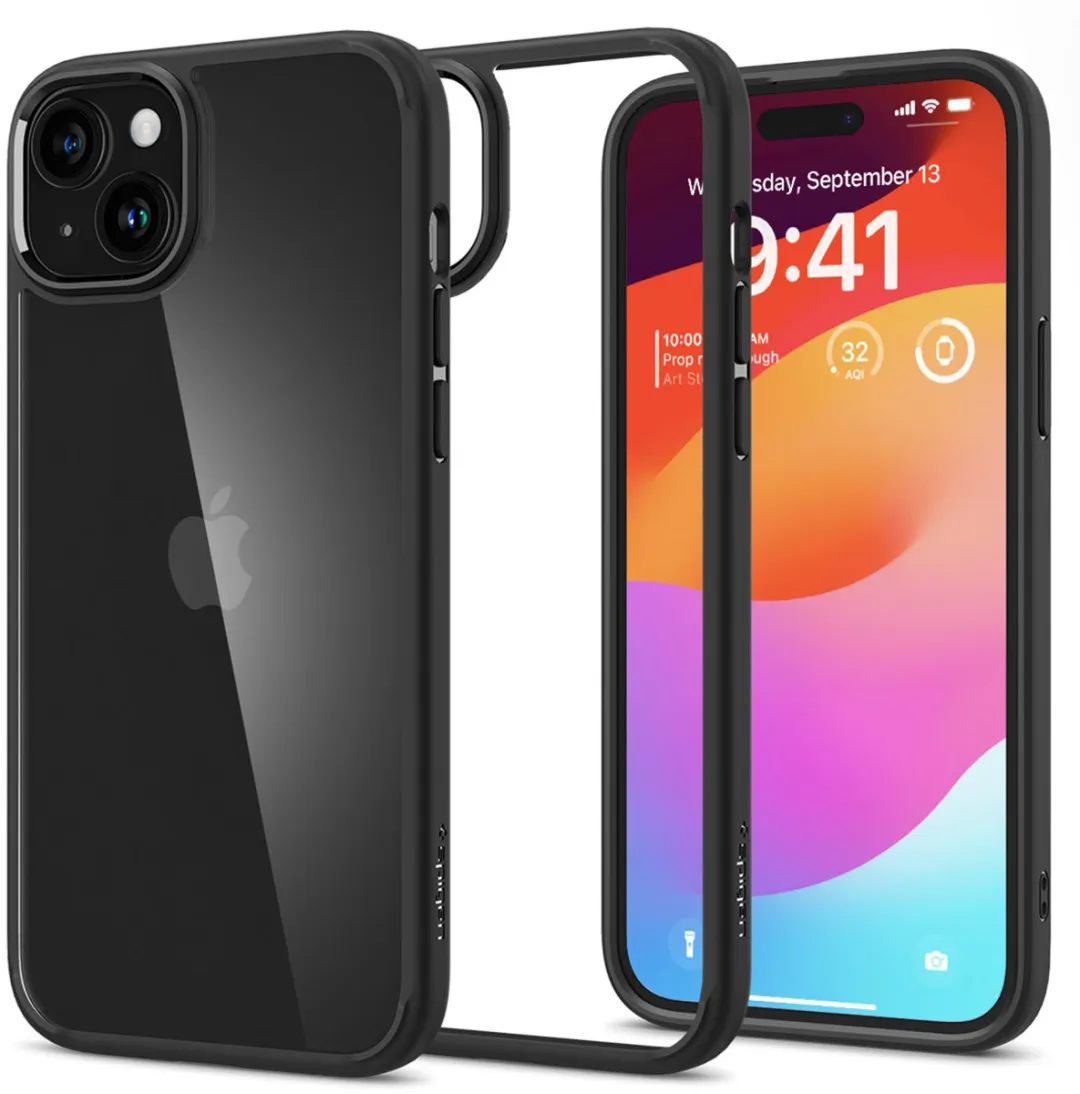 Spigen Ultra Hybrid Hoesje ACS06799 - iPhone 15 - Matte zwart