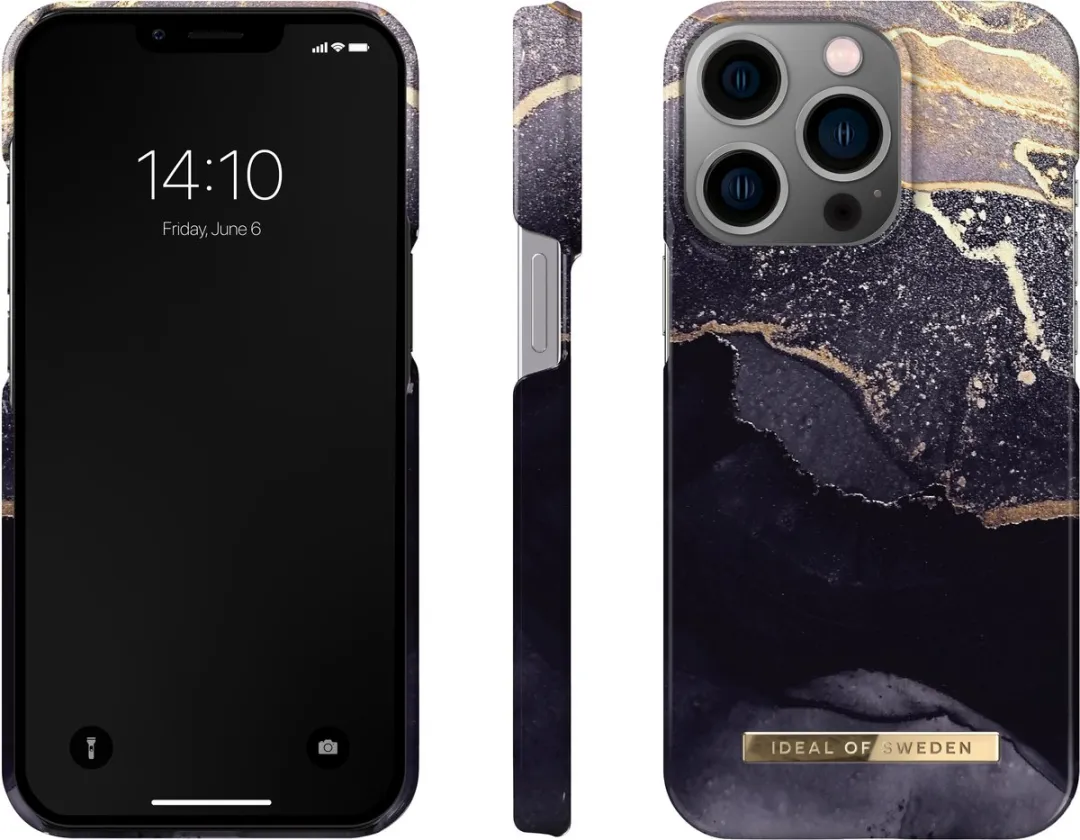 iDeal of Sweden iPhone 13 Pro Hoesje Golden Twilight Marble - 7340205118197