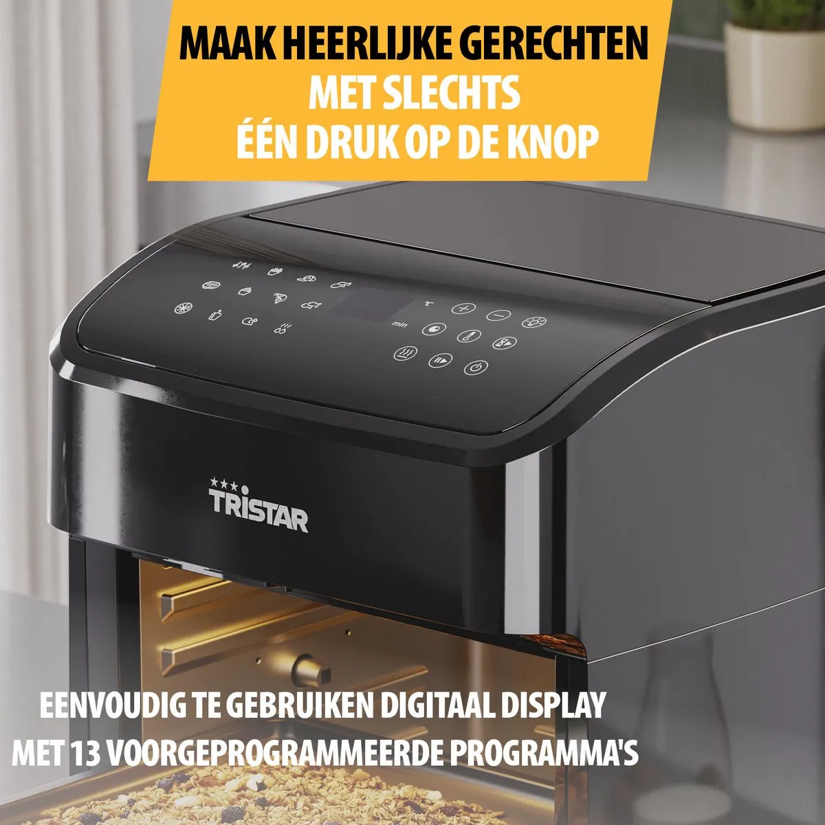 Tristar FR-9065 Airfryer Oven XXL 12L - 1800W - Zwart - afbeelding 6 van 6