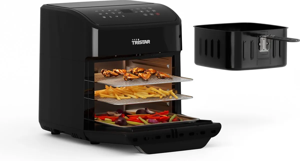 Tristar FR-9065 - Airfryer Oven XXL - 12L - 12 Bakprogramma's - Zwart