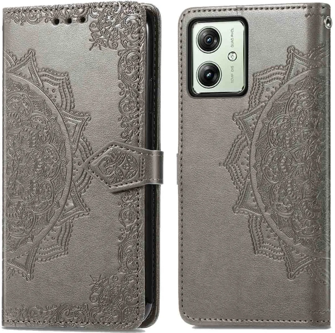 Imoshion Moto G54 Hoesje - 3 Pasjes - Grijs