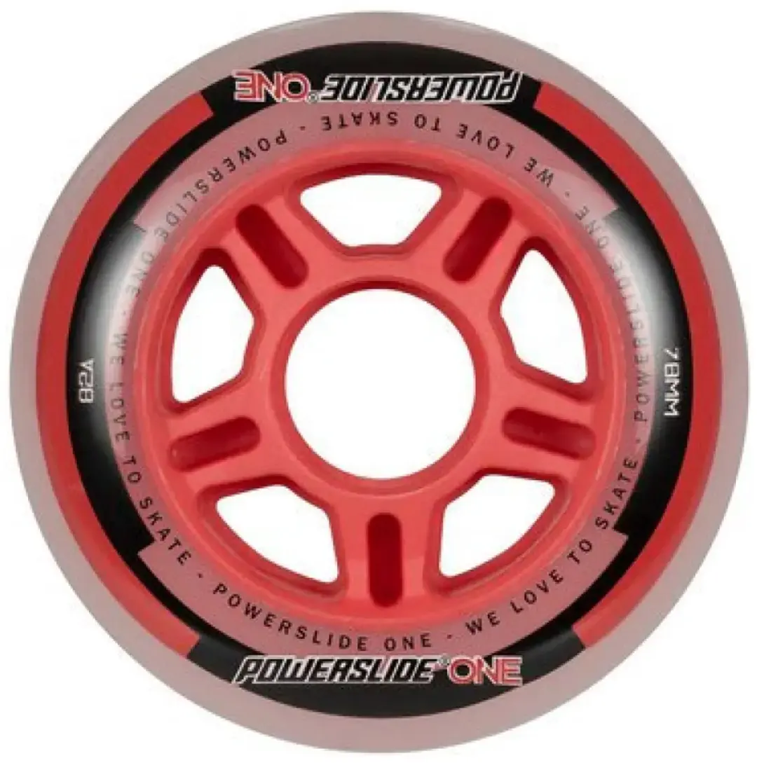 Powerslide 905308 Inline Skate Onderdeel - 80mm 82A - Rood - afbeelding 4 van 4