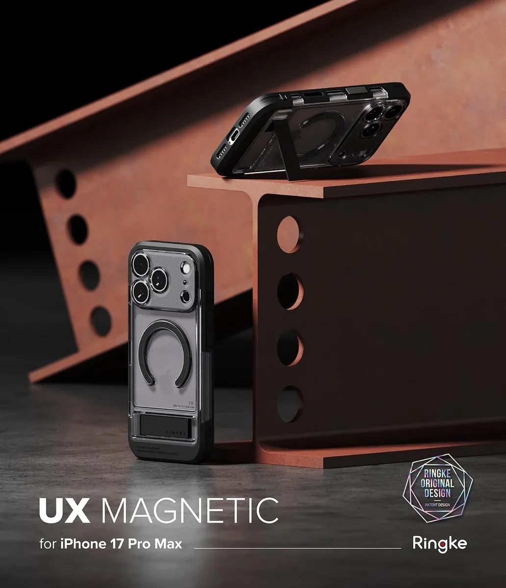 Ringke UX Magnetic iPhone 17 Pro Max Hoesje - MagSafe - Smoke Zwart