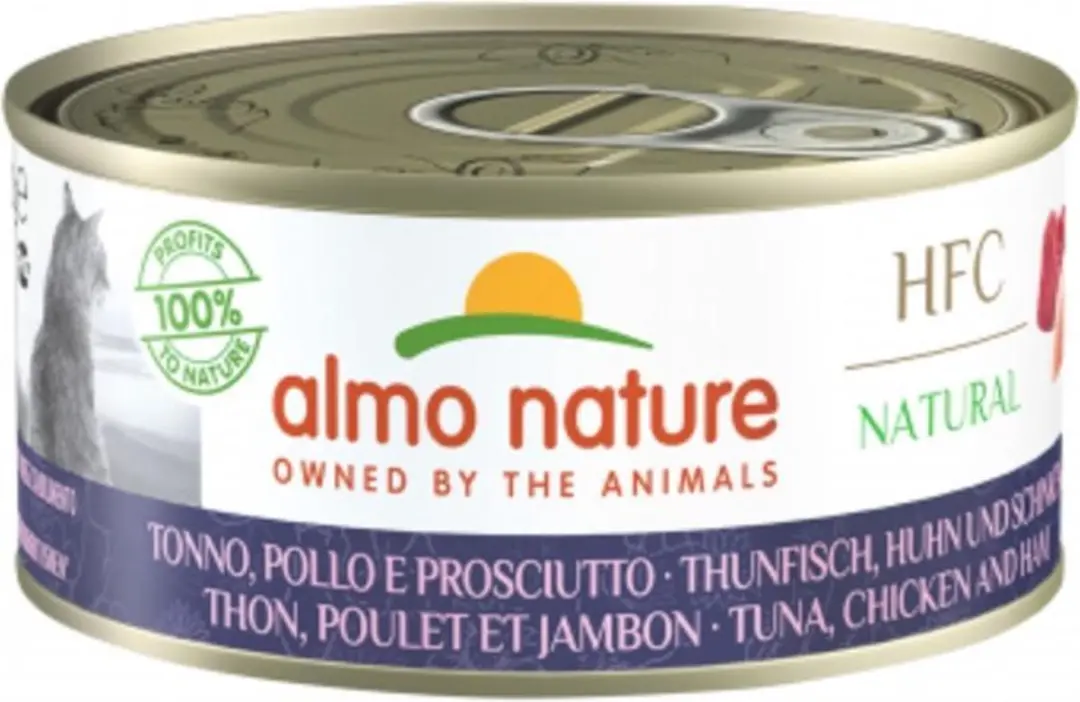 Almo Nature HFC Natural Tonijn, Kip & Ham Natvoer 150g