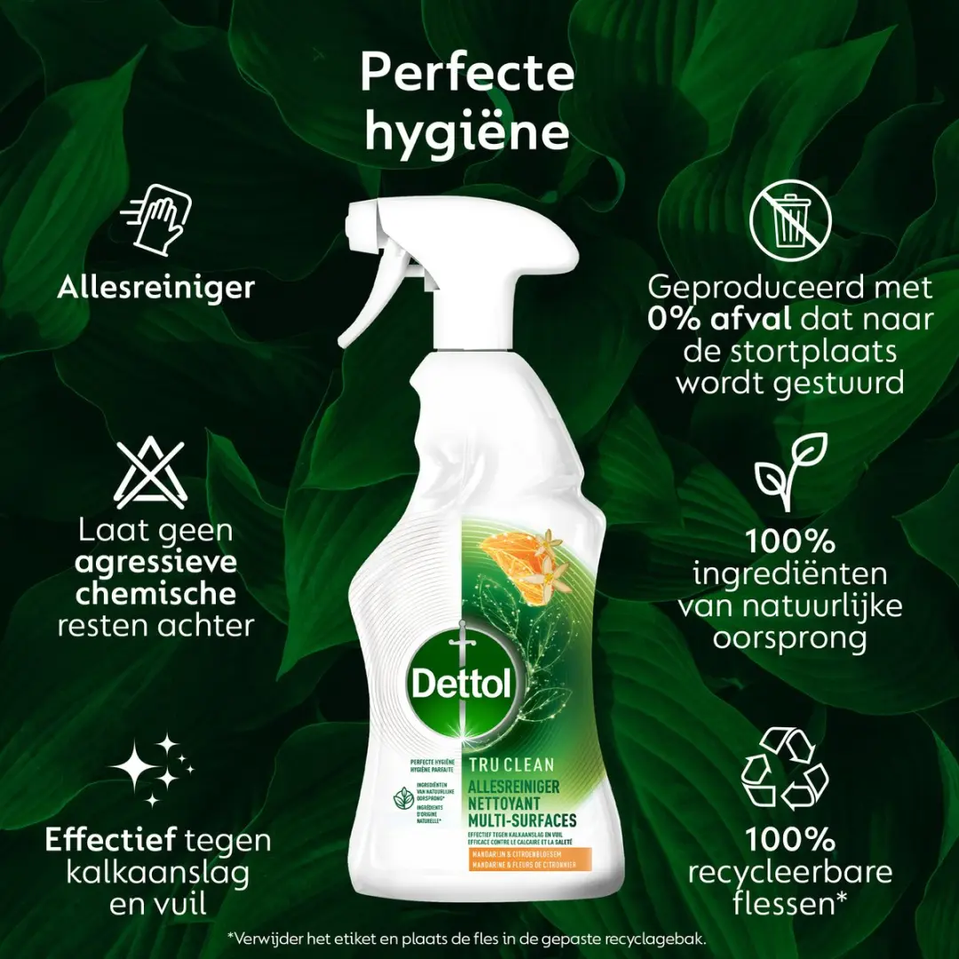 Dettol Allesreiniger Spray Tru Clean Mandarijn & Citroenbloesem - 500ml - afbeelding 4 van 6