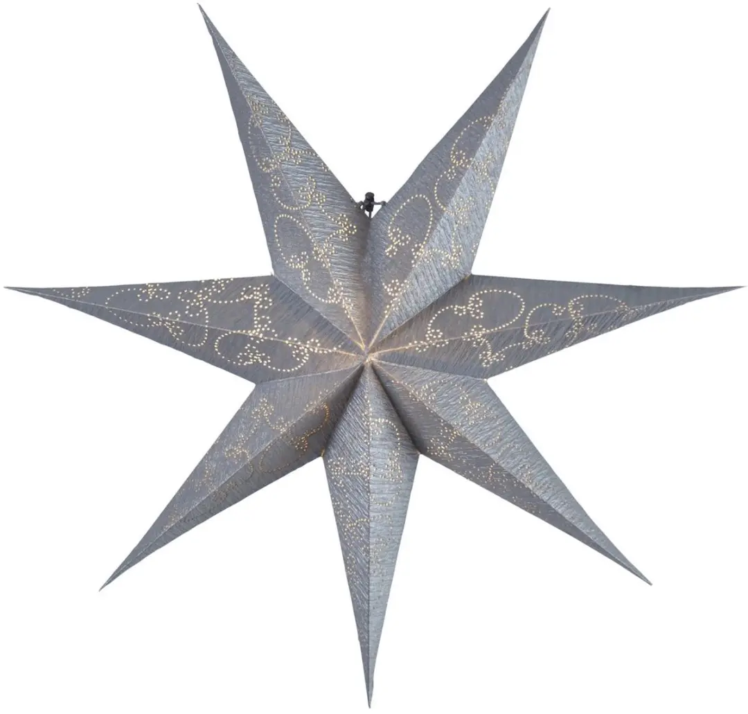 Star Trading papierster 'Decorus', handgeschept papier, zilvergrijs, Ø 63cm