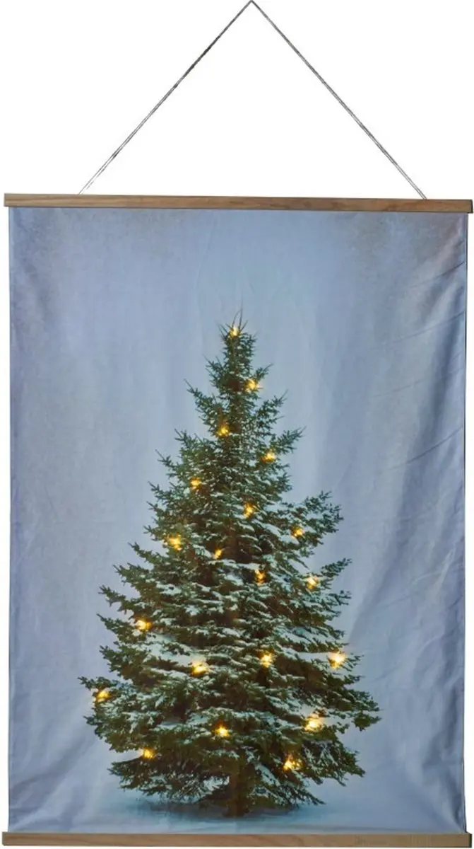 Anna's Collection Kerst Wanddoek met LED-verlichting