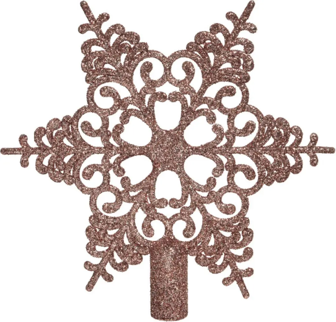Ster piek/kerstboom topper met glitters
