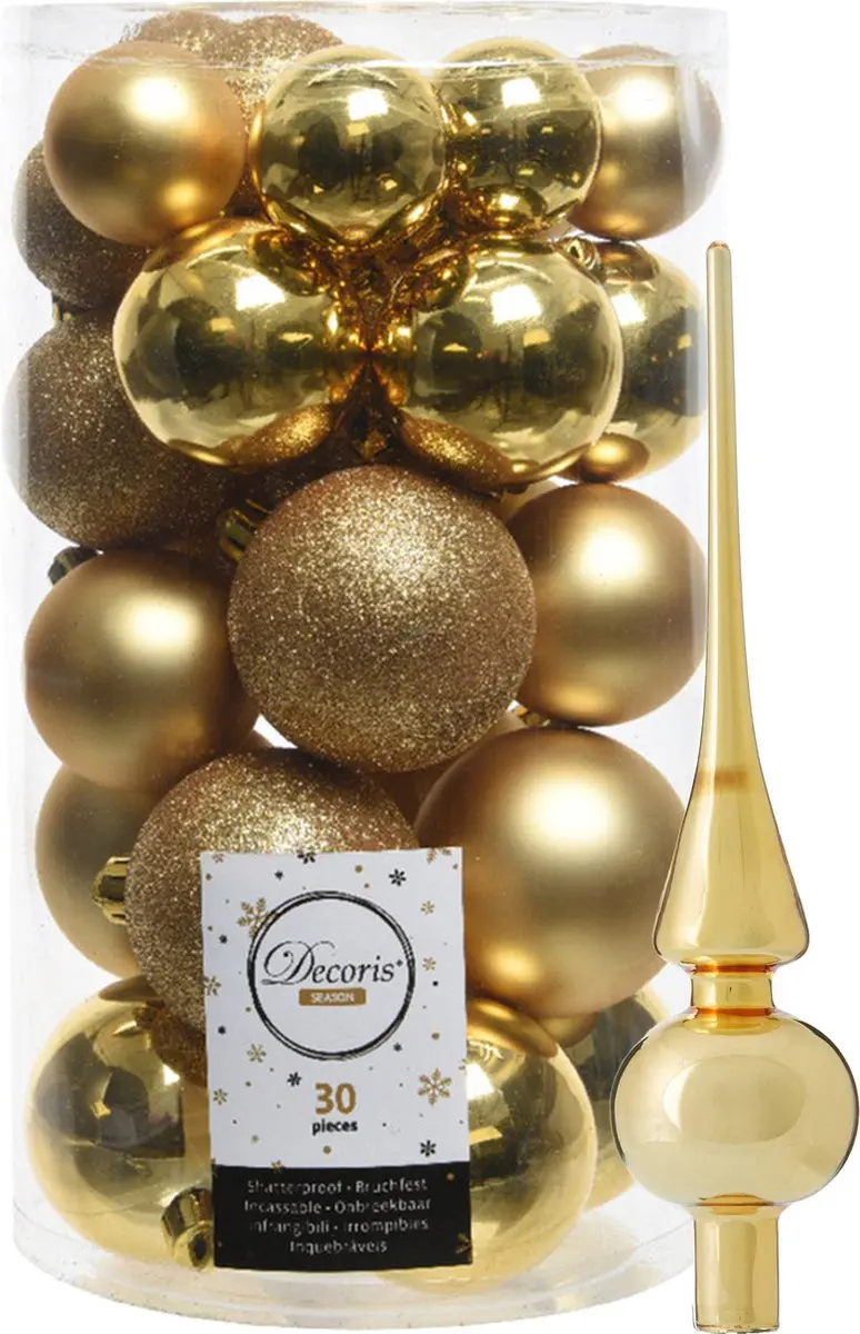 Decoris kerstballen 30x stuks