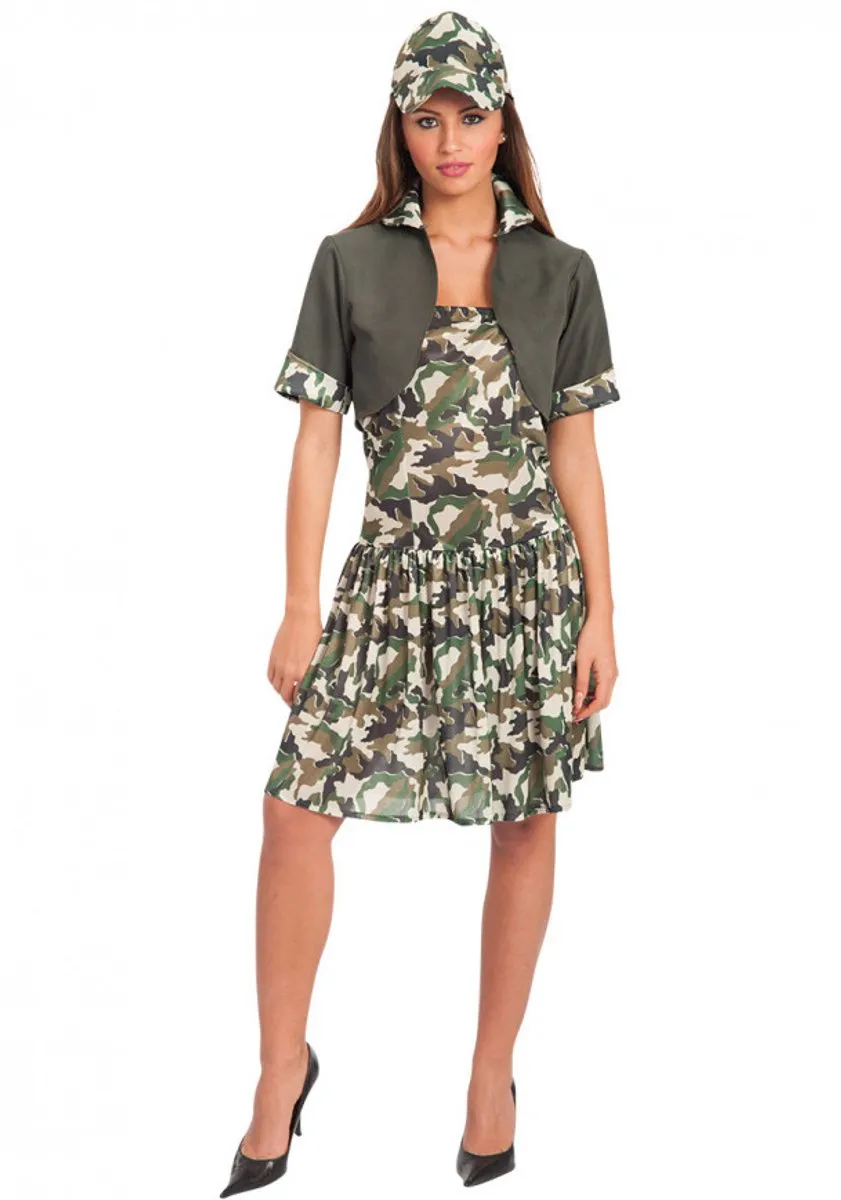 Carnival Toys Militair Kostuum Dames Camouflagegroen M/L