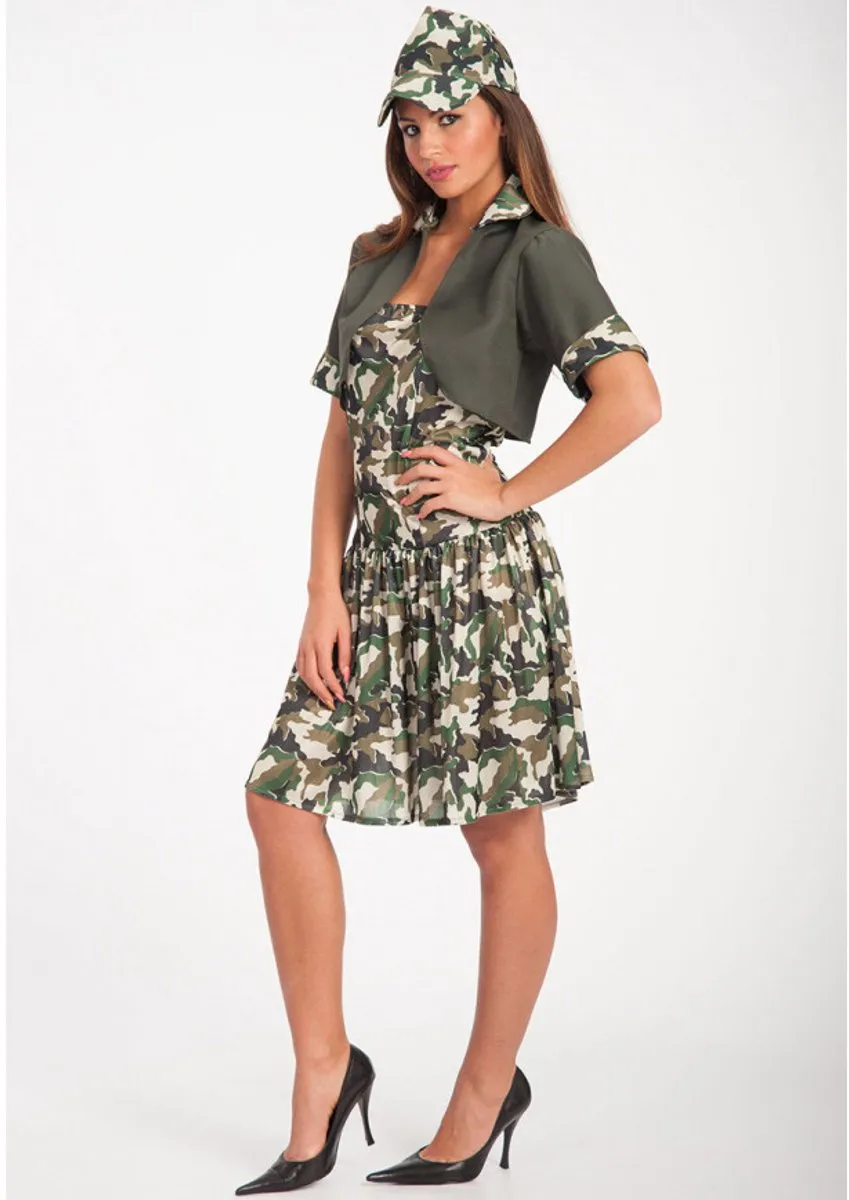 Carnival Toys Militair Kostuum Dames Camouflagegroen M/L