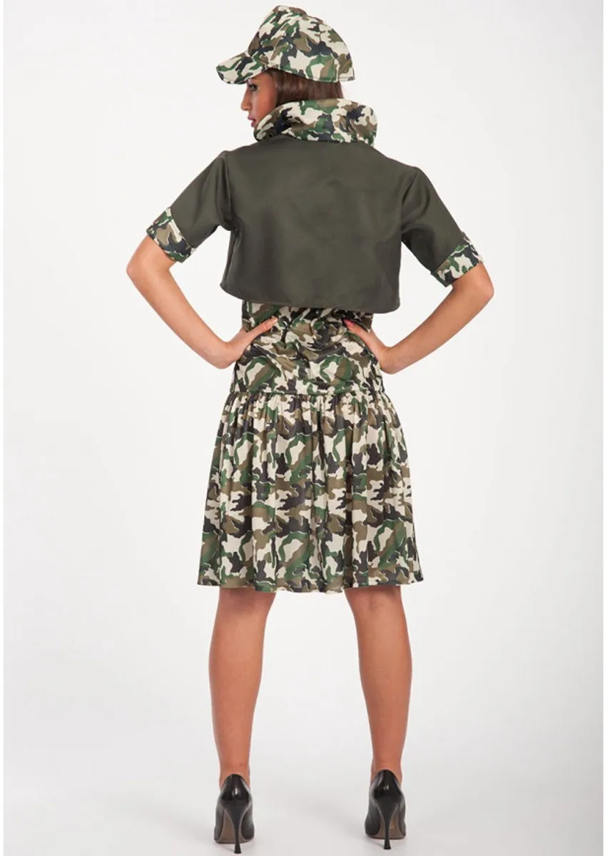 Carnival Toys Militair Kostuum Dames Camouflagegroen M/L