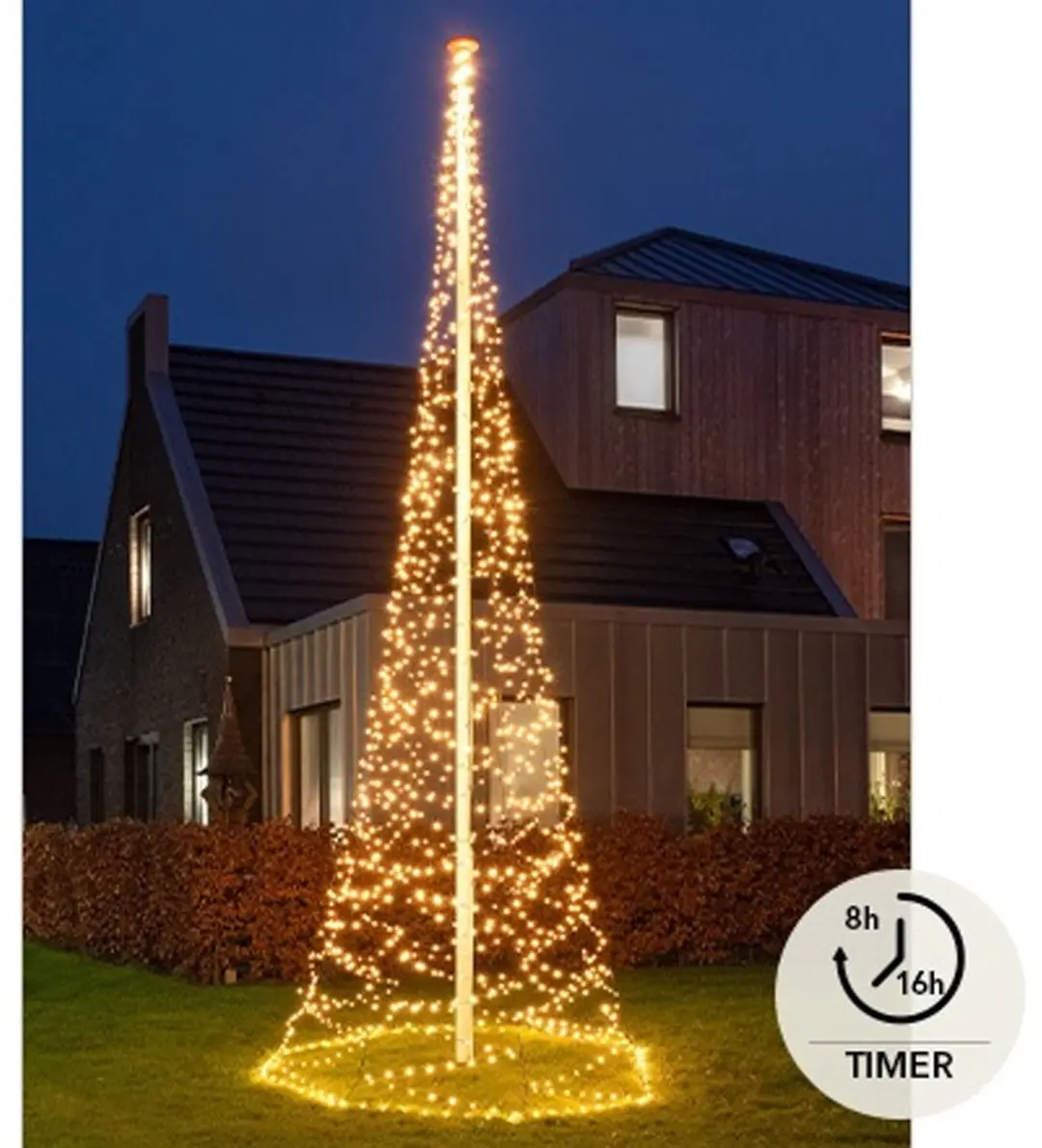 Anna's Collection Vlaggenmast Kerstboom - 1240 Leds - afbeelding 2 van 3