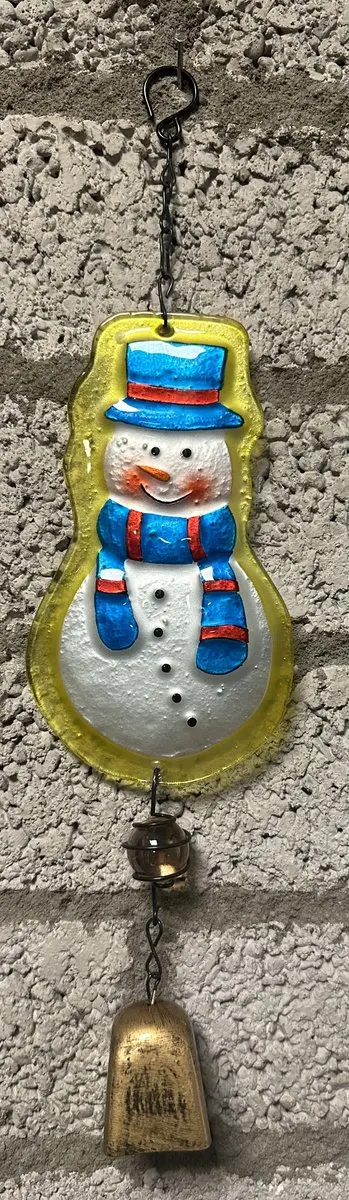Decoratieve Kersthanger met bel "Sneeuwman"