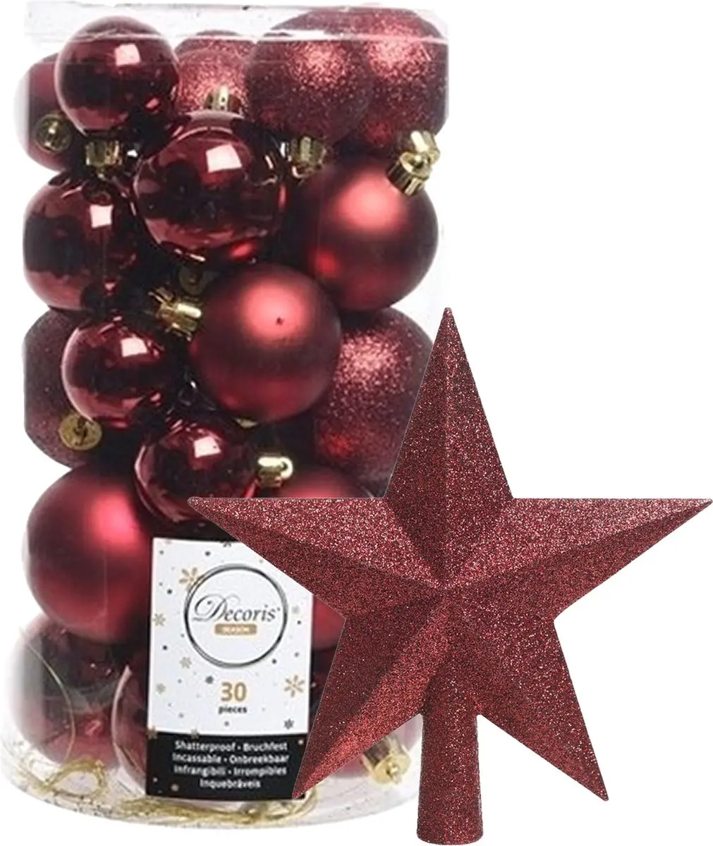 Decoris kerstballen 30x stuks