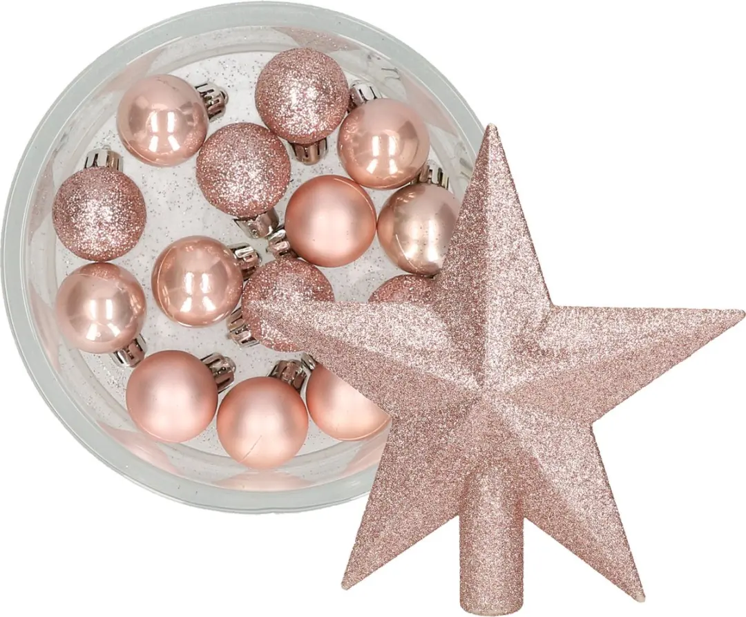 Decoris kerstballen 14x st 3 cm