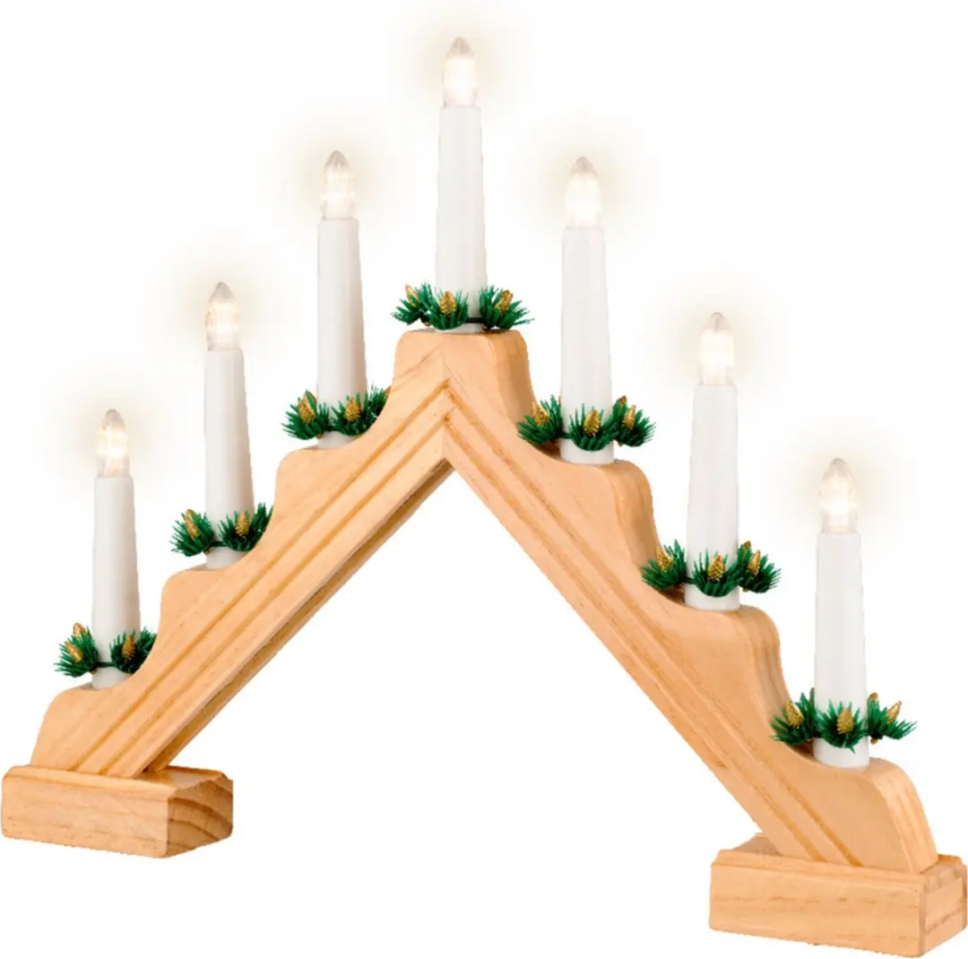 Lumineo Kaarsenbrug LED Raamdeco 39,5cm