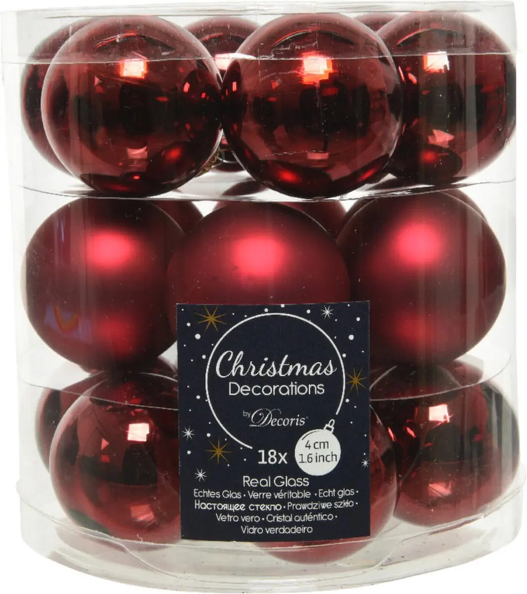 Decoris Kleine Kerstballen Glas