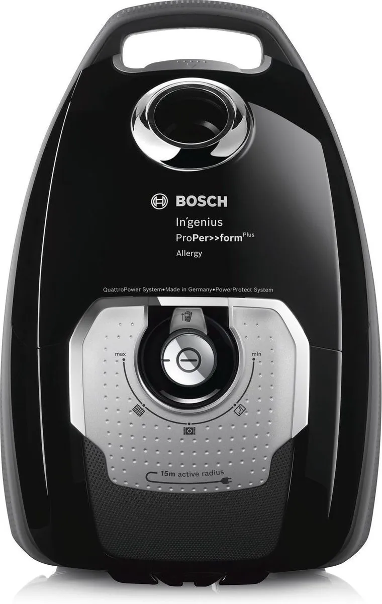 Bosch In'genius ProPerformPlus BGL8ALL5 Stofzuiger met zak - Zwart