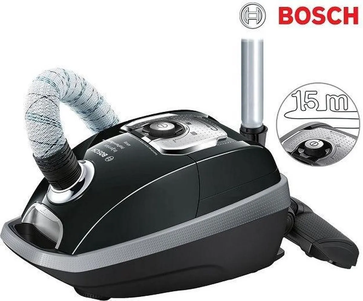 Bosch In'genius ProPerformPlus BGL8ALL5 Stofzuiger met zak - Zwart