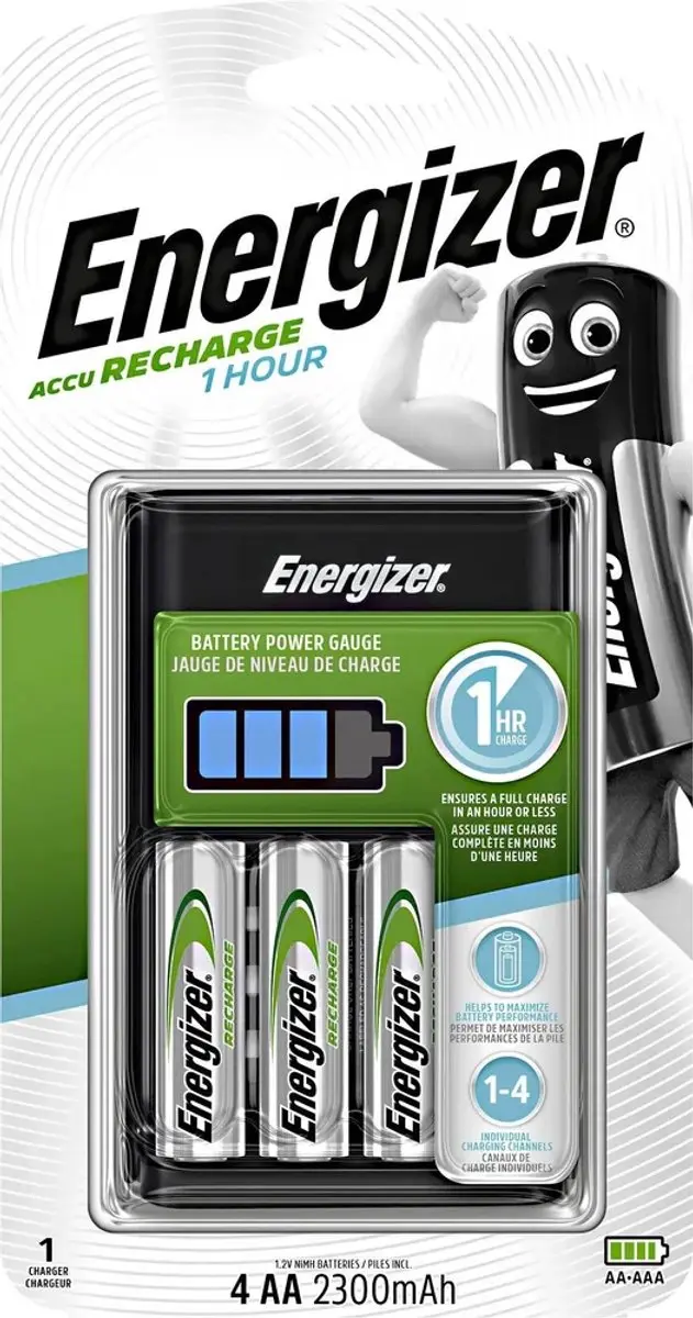 Energizer CH1HR3 Snellader AA/AAA - 4x AA 2300mAh - afbeelding 5 van 5