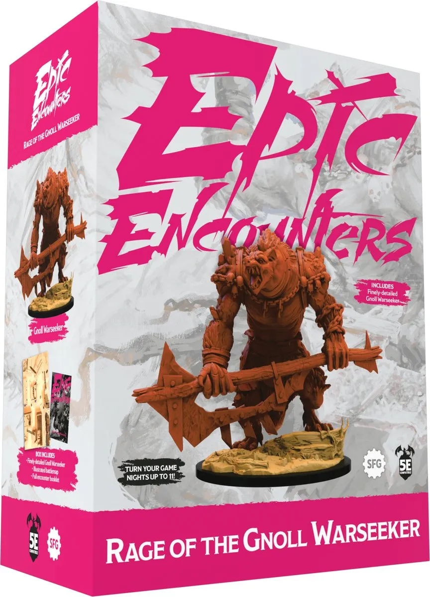 Steamforged Games Epic Encounters Rage of the Gnoll Warseeker SFEE-022 RPG Minia
