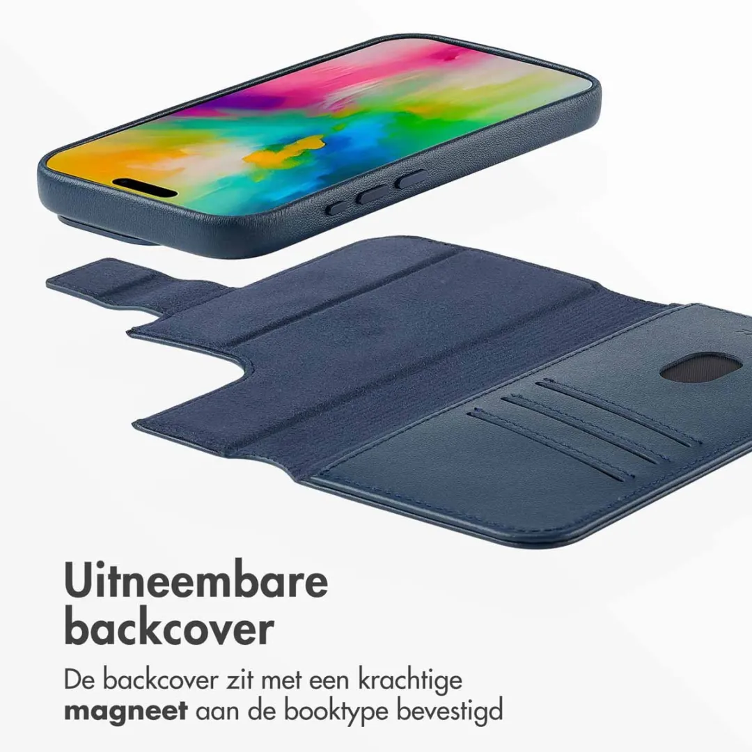 Accezz Hoesje iPhone 16 Pro Max Bookcase 2-in-1 Nightfall Blue - 3 Pasjes