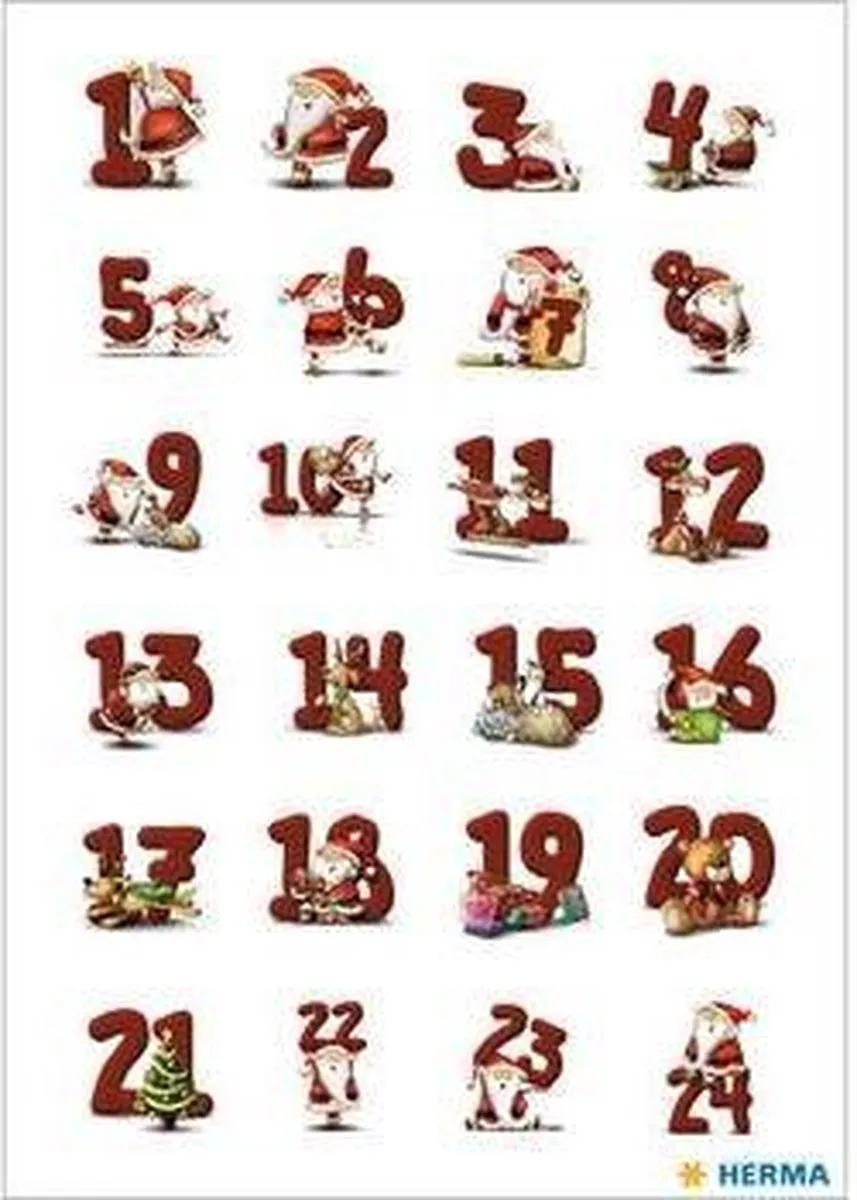Herma Pepernotengetallen Stickers - 72 Stuks - afbeelding 2 van 2